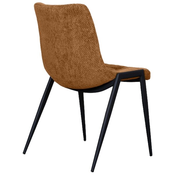Stoel | Stof/Metaal | Koper | Zwarte Poten | Indoor | 510x410x840(h)mm
