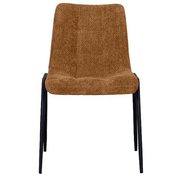 Stoel | Stof/Metaal | Koper | Zwarte Poten | Indoor | 510x410x840(h)mm