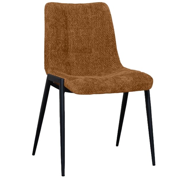 Stoel | Stof/Metaal | Koper | Zwarte Poten | Indoor | 510x410x840(h)mm