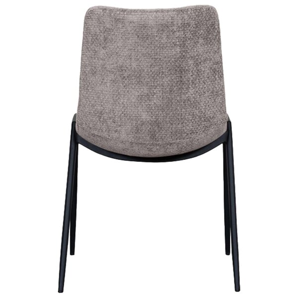 Stoel | Stof/Metaal | Grijs | Zwarte Poten | Indoor | 510x410x840(h)mm