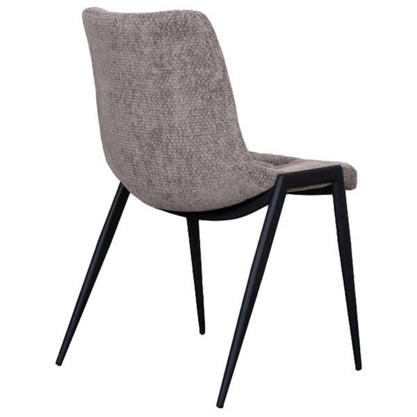 Stoel | Stof/Metaal | Grijs | Zwarte Poten | Indoor | 510x410x840(h)mm