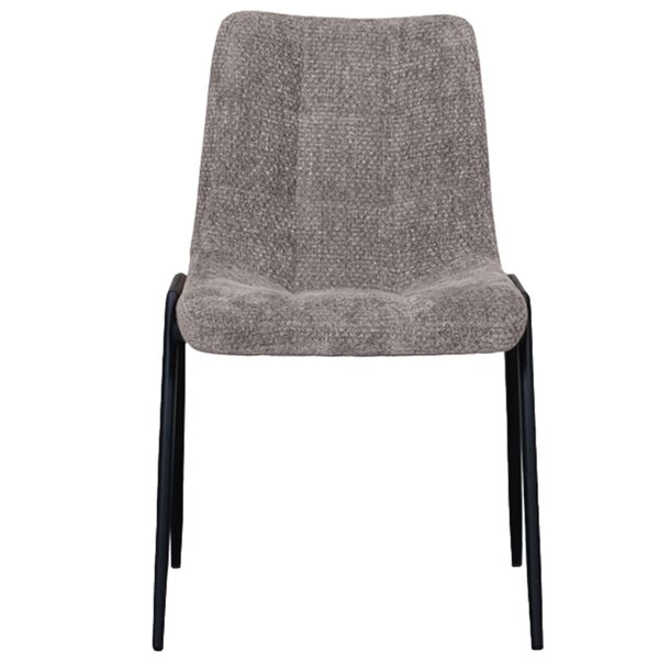 Stoel | Stof/Metaal | Grijs | Zwarte Poten | Indoor | 510x410x840(h)mm