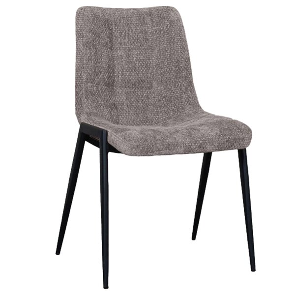 Stoel | Stof/Metaal | Grijs | Zwarte Poten | Indoor | 510x410x840(h)mm