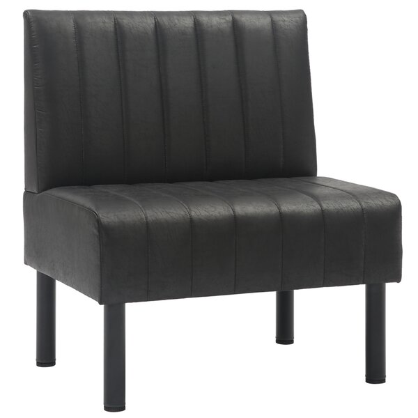 Horeca Bank | Kunstleer/Metaal | Antraciet | Zwarte Poten | Indoor | 800x600x900(h)mm