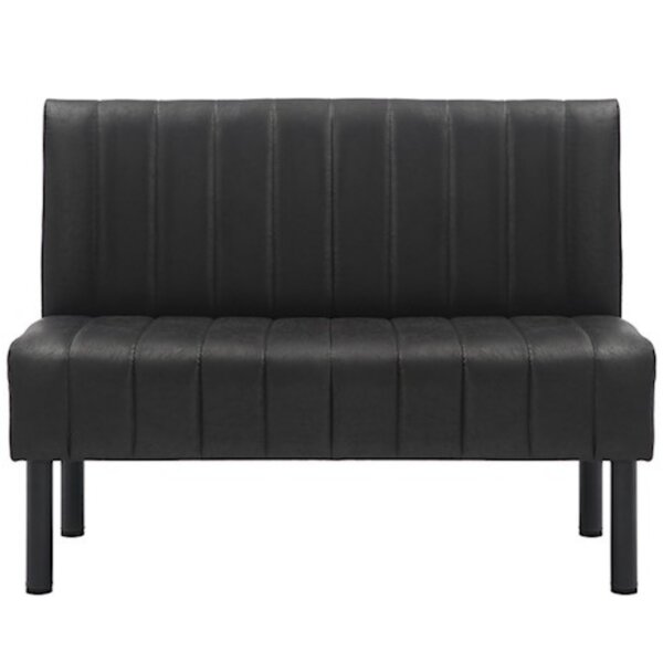Horeca Bank | Kunstleer/Metaal | Antraciet | Zwarte Poten | Indoor | 1200x600x900(h)mm