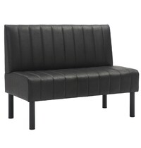 E.R.S. Horeca Bank | Kunstleer/Metaal | Antraciet | Zwarte Poten | Indoor | 1200x600x900(h)mm
