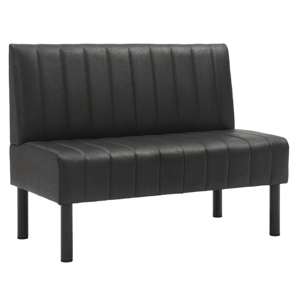 Horeca Bank | Kunstleer/Metaal | Antraciet | Zwarte Poten | Indoor | 1200x600x900(h)mm
