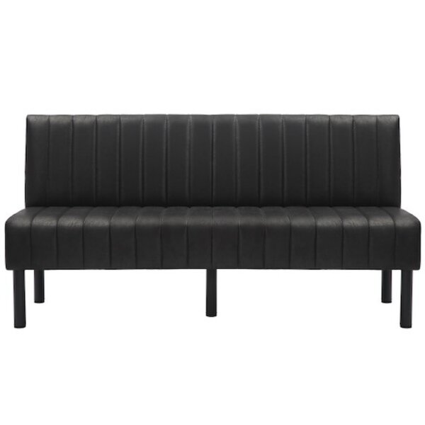 Horeca Bank | Kunstleer/Metaal | Antraciet | Zwarte Poten | Indoor | 1800x600x900(h)mm