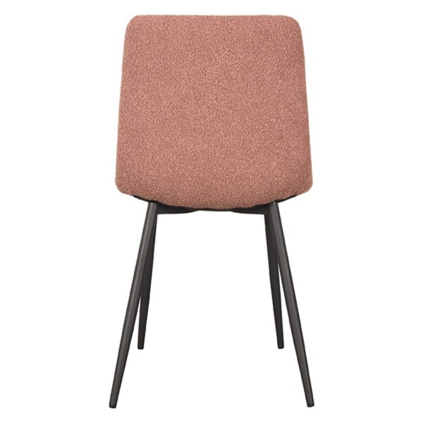 Stoel | Bouclé/Metaal | Terra | Zwarte Poten | Indoor | 450x560x840(h)mm