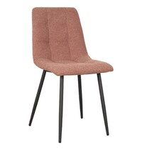 E.R.S. Stoel | Bouclé/Metaal | Terra | Zwarte Poten | Indoor | 450x560x840(h)mm
