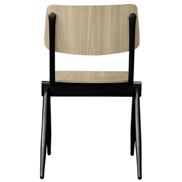 Stoel | Hout/Metaal | Naturel | Zwart Frame | Indoor | 490x550x810(h)mm