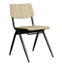 E.R.S. Stoel | Hout/Metaal | Naturel | Zwart Frame | Indoor | 490x550x810(h)mm