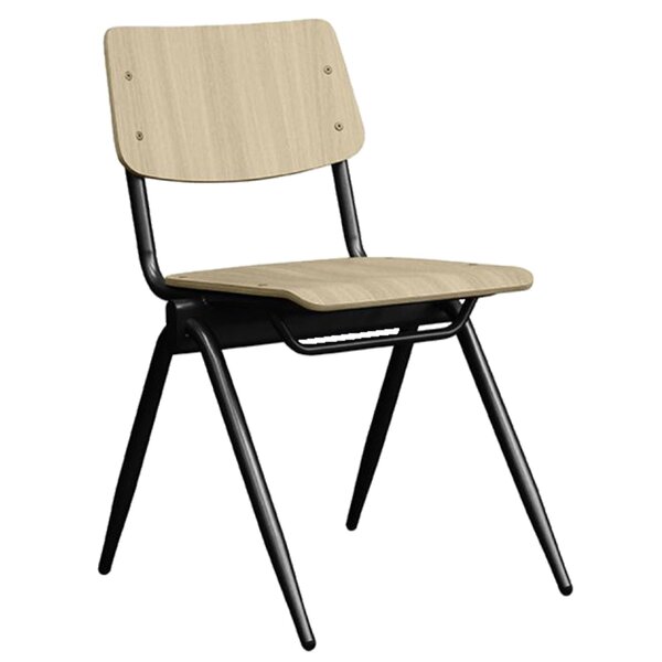 Stoel | Hout/Metaal | Naturel | Zwart Frame | Indoor | 490x550x810(h)mm