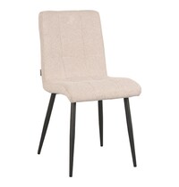 E.R.S. Stoel | Bouclé/Metaal | Naturel | Zwarte Poten | Indoor | 570x570x860(h)mm