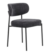 E.R.S. Stoel | Stof/Metaal | Antraciet | Zwart Frame | Indoor | 520x540x850(h)mm