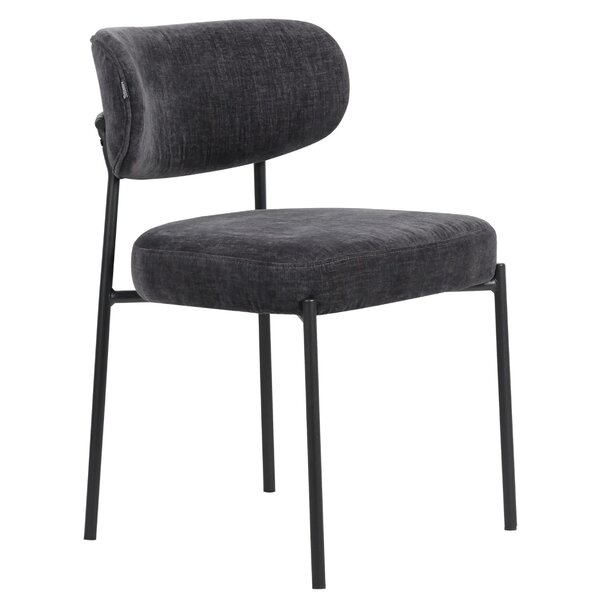 Stoel | Stof/Metaal | Antraciet | Zwart Frame | Indoor | 520x540x850(h)mm
