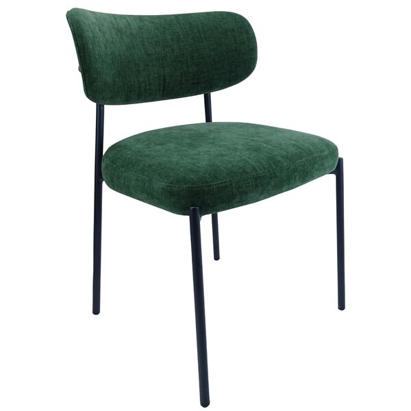 Stoel | Stof/Metaal | Groen | Zwart Frame | Indoor | 520x540x850(h)mm