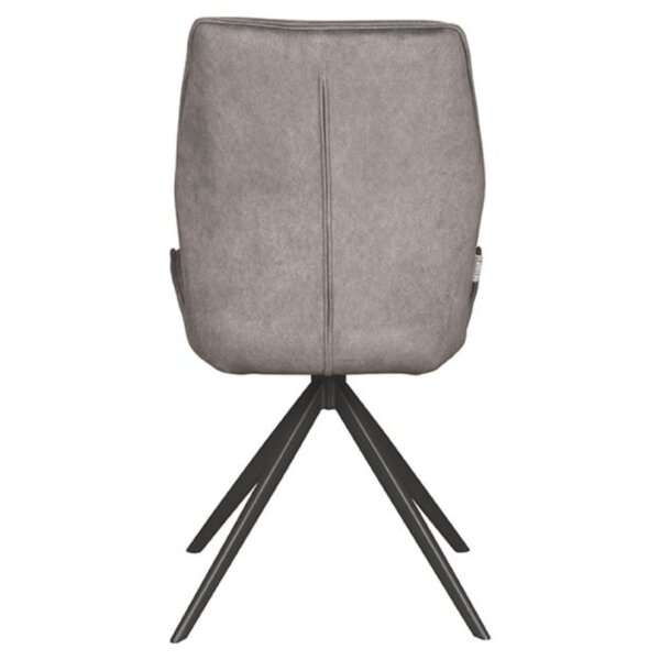 Stoel | Microsuède/Metaal | Antraciet | Zwarte Poten | Indoor | 480x640x910(h)mm