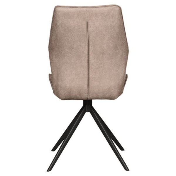 Stoel | Microsuède/Metaal | Taupe | Zwarte Poten | Indoor | 480x640x910(h)mm