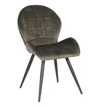 E.R.S. Stoel | Fluweel/Metaal | Hunter Groen | Zwarte Poten | Indoor | 510x640x870(h)mm