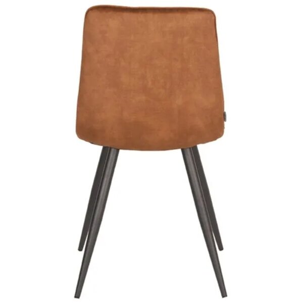 Stoel | Fluweel/Metaal | Oker | Zwarte Poten | Indoor | 450x560x840(h)mm