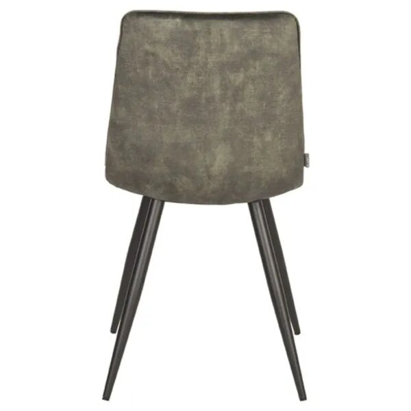 Stoel | Fluweel/Metaal | Hunter Groen | Zwarte Poten | Indoor | 450x560x840(h)mm