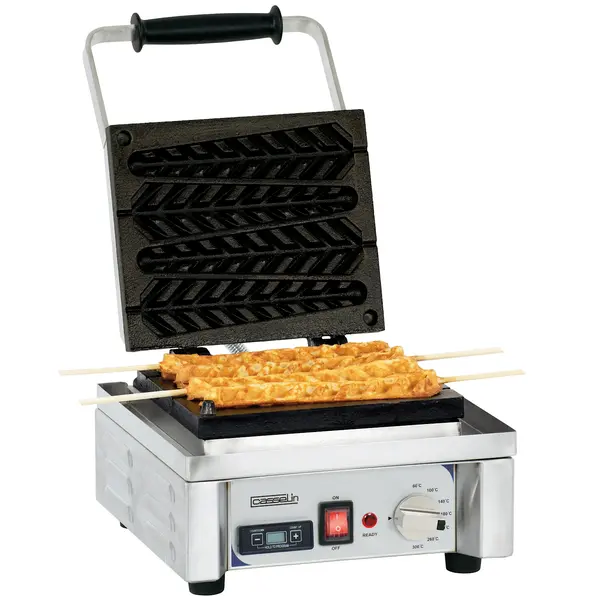 Wafelijzer | Enkel | Lollypopwafels | 60°C/300°C | 1.6kW (230V) | Timer | 296x415x290(h)mm