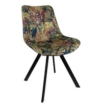 E.R.S. Stoel | Fluweel/Metaal | Jungle Green | Zwarte Poten | Indoor | 520x580x850(h)mm