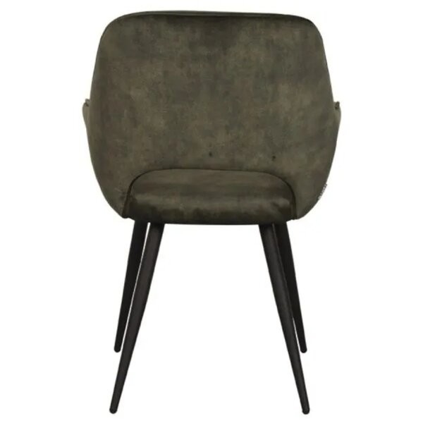Stoel | Fluweel/Metaal | Groen | Zwarte Poten | Indoor | 600x590x850(h)mm