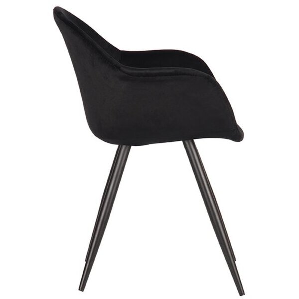 Stoel | Fluweel/Metaal | Zwart | Indoor | 600x580x830(h)mm