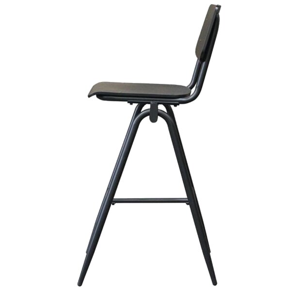 Barkruk | Hout/Staal | Zwart | Indoor | 490x580x1090(h)mm