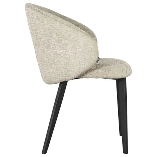 Stoel | Stof/Metaal | Beige | Zwarte Poten | Indoor | 570x620x840(h)mm