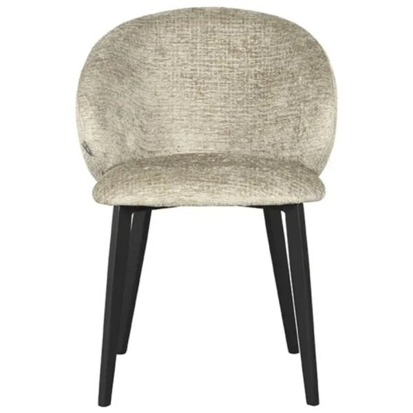 Stoel | Stof/Metaal | Beige | Zwarte Poten | Indoor | 570x620x840(h)mm