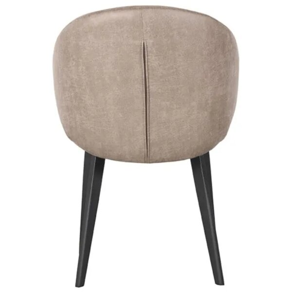 Stoel | Microvezel/Metaal | Taupe | Zwarte Poten | Indoor | 570x620x840(h)mm