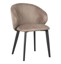 E.R.S. Stoel | Microvezel/Metaal | Taupe | Zwarte Poten | Indoor | 570x620x840(h)mm