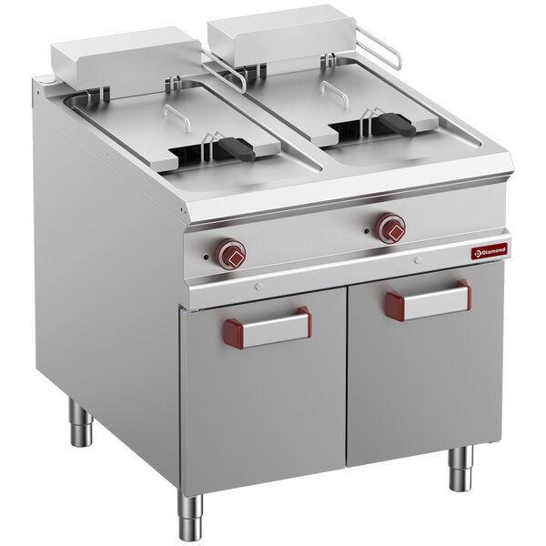 Friteuse | OPTIMA 900 | Elektrisch | 18+18L | 100°C/180°C | 32kW (400V) | Aftapkranen | 800x900x850/920(h)mm