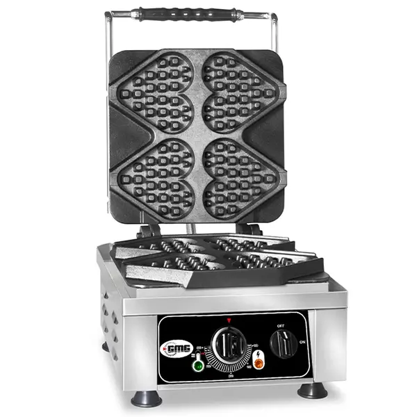 Wafelijzer | TIAMO | Enkel | Hartvormige Wafels (132x125x24mm) | 50°C/300°C | 2.2kW (230V) | 300x440x320(h)mm