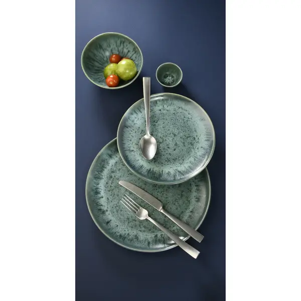 Borden | BALI | Keramiek | Blauw | 4 Stuks | Ø280x24(h)mm