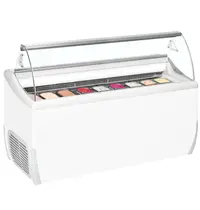 Tefcold Schepijsvitrine | UDRS | 423L | 9x 5L | -14°C/-20°C | Statisch | Gekoelde Reserve | Wielen | 1656x723x1253(h)mm