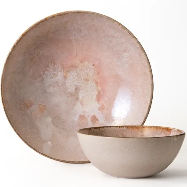 Kommen | DUNE | Keramiek | Beige | 40cl | 6 Stuks | Ø150x60(h)mm