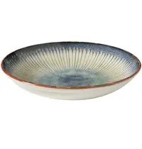 Gural Diepe Borden | GRACE | Porselein | Blauw | 6 Stuks | Ø250mm 