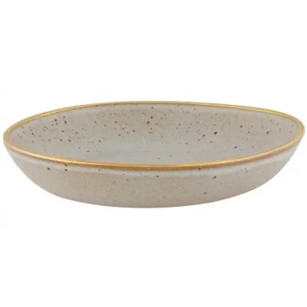 Diepe Borden | GOLD STONE BIANCO | Keramiek | Wit | 6 Stuks | Ø220x40(h)mm