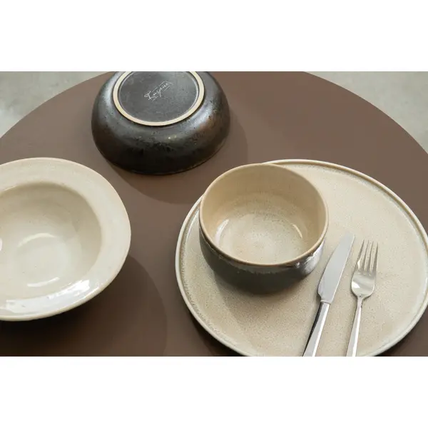 Borden | SHADOW | Keramiek | Antracietgrijs | 6 Stuks | Ø215x20(h)mm