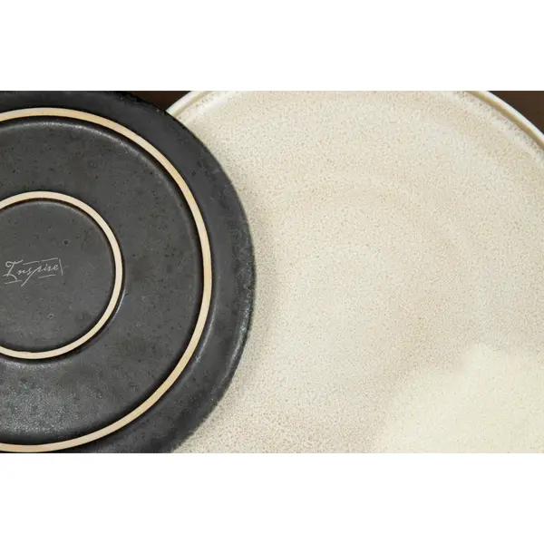 Borden | SHADOW | Keramiek | Antracietgrijs | 6 Stuks | Ø215x20(h)mm