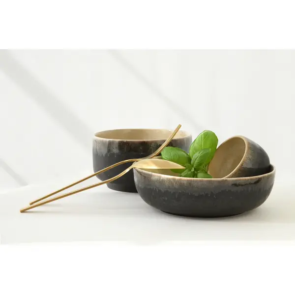 Dipschaaltjes | SHADOW | Keramiek | Antracietgrijs | 12cl | 12 Stuks | Ø75x40(h)mm