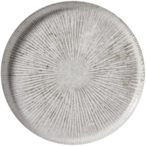 Borden | STRIPES | Porselein | Lichtgrijs | 12 Stuks | Ø210mm