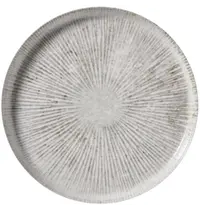 Gural Borden | STRIPES | Porselein | Lichtgrijs | 6 Stuks | Ø290mm