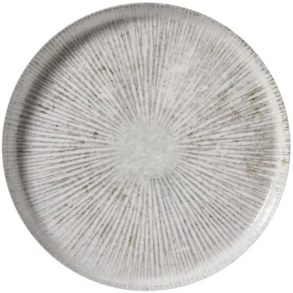 Borden | STRIPES | Porselein | Lichtgrijs | 6 Stuks | Ø290mm