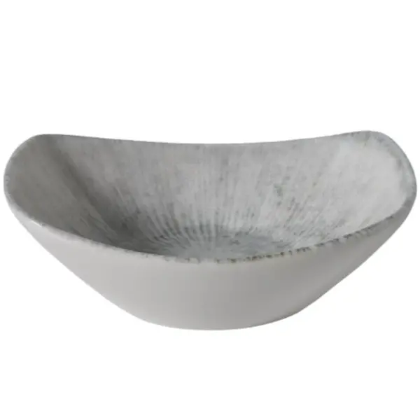 Sausschaaltjes | STRIPES | Porselein | Lichtgrijs | 12 Stuks | 100x80mm