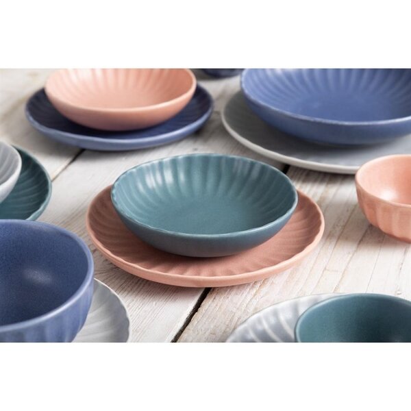 Coupeschalen | CORALLITE | Porselein | Groen | 6 Stuks | Ø220x50(h)mm